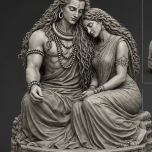 Shiv Parvati Idol | Premium 3D Printed Divine Couple Statue