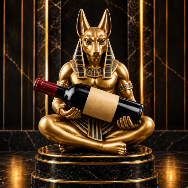 Anubis Throne Wine Holder |Home Bar Decor