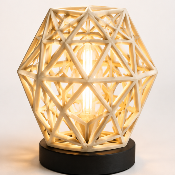 Geometric Diamond Lamp | 3D Printed Decorative LED Table Lamp