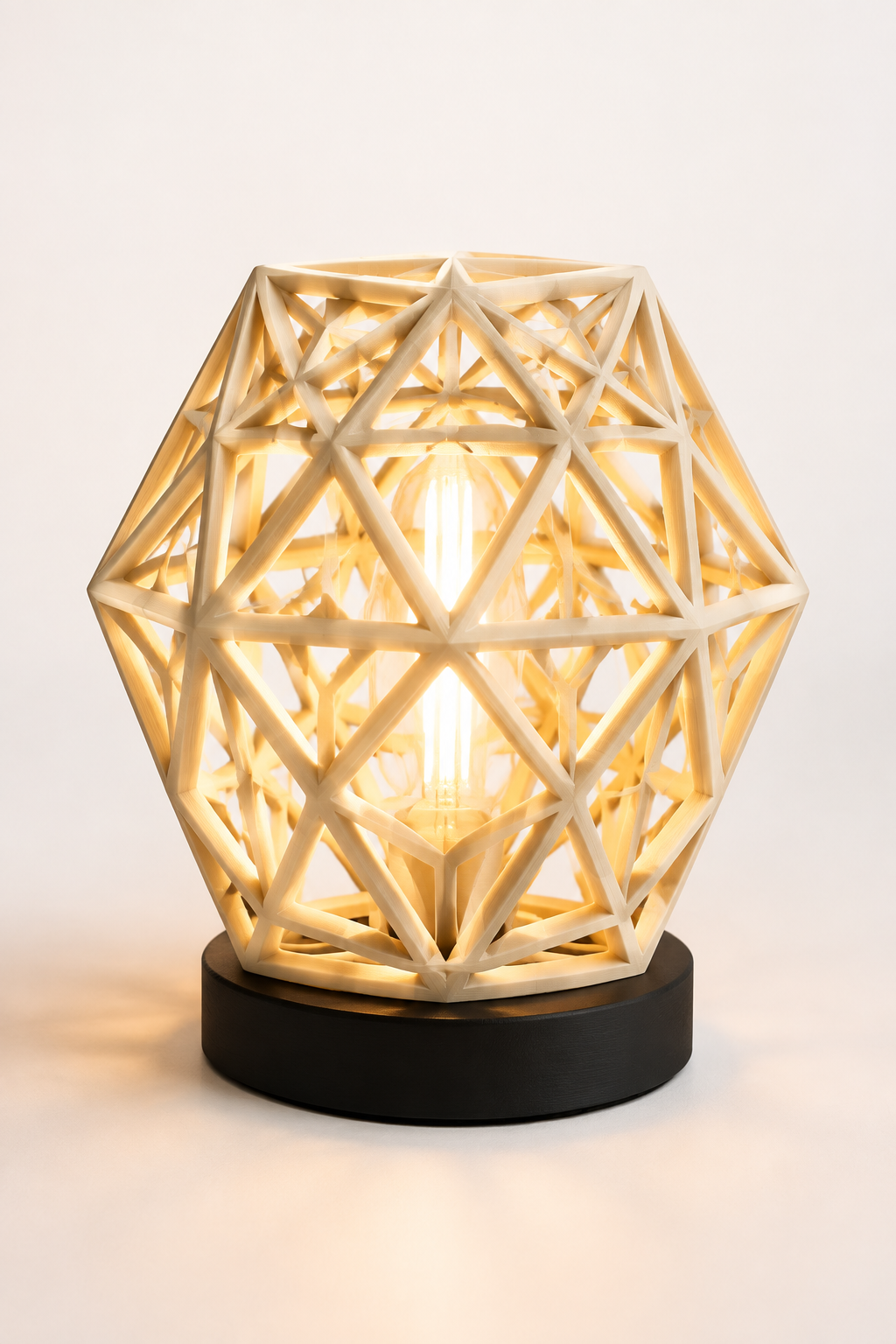 Geometric Diamond Lamp | 3D Printed Decorative LED Table Lamp