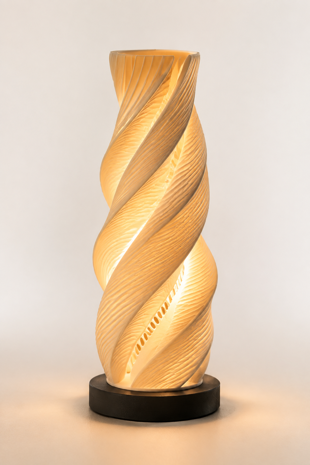 Twisted Spiral Lamp | 3D Printed Ambient LED Table Lamp