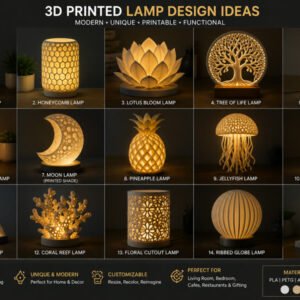 Honeycomb Lamp | 3D Printed Decorative LED Table Lamp