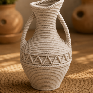 Rope Vase | 3D Printed Sculptural Home Decor Vase