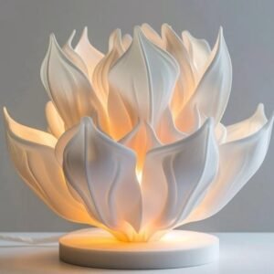 Lotus Bloom Lamp | 3D Printed Decorative LED Table Lamp