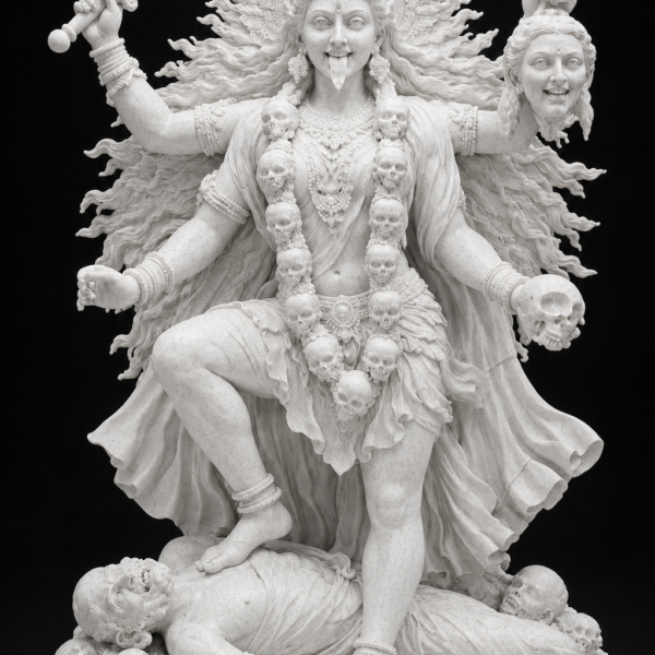 Goddess Durga Idol - White