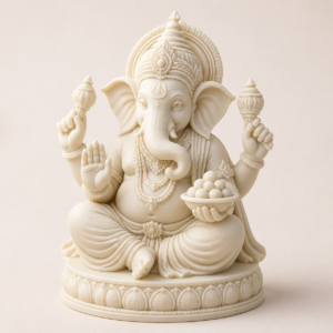 Ganesh with Modak Bowl Idol | 3D Printed Decorative Statue