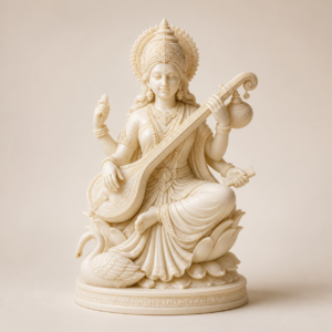 Goddess Saraswati Veena Idol | 3D Printed Decorative Statue