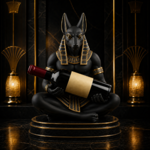 Anubis Throne Wine Holder | Premium 3D Printed Home Bar Decor