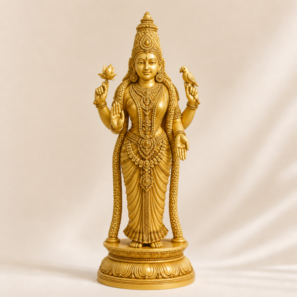 Goddess Meenakshi Idol - Gold
