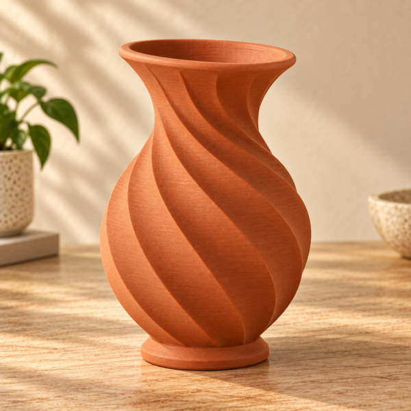 Spiral Twist Vase | Sculptural 3D Printed Planter