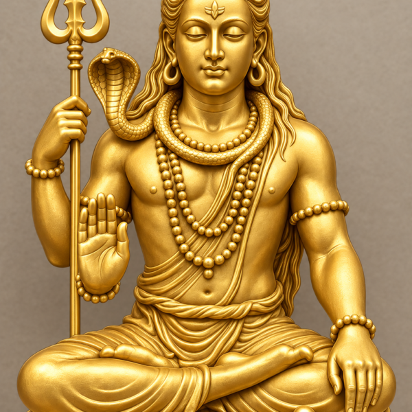 Lord Shiva Meditation Idol | 3D Printed Mahadev Statue